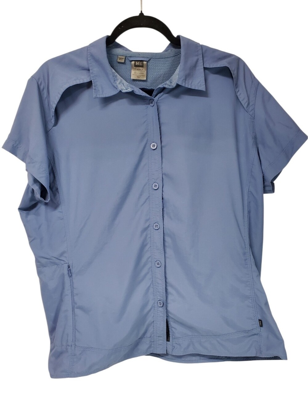 REI Light Blue Women's Short-Sleeve Button Down Shirt